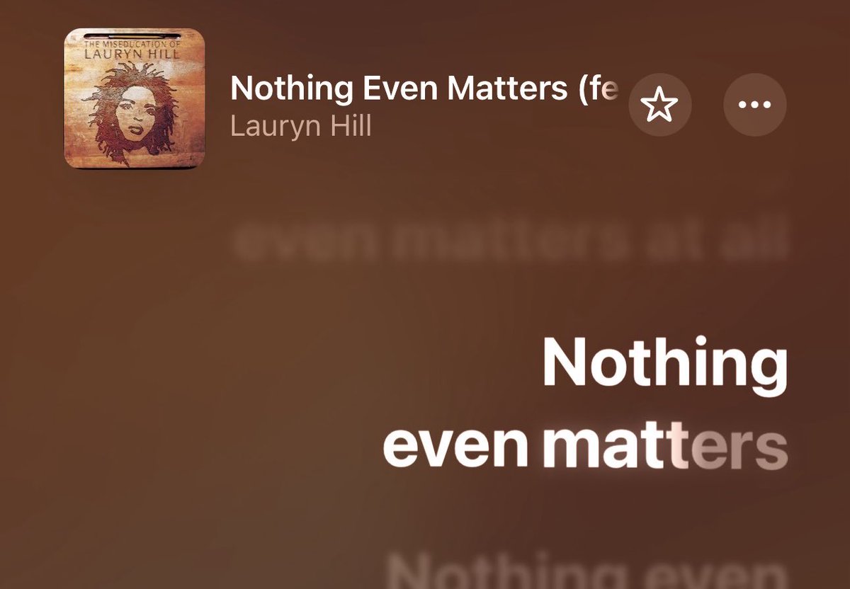 Nothin even matters ..