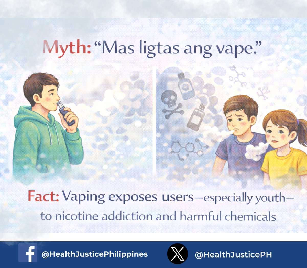 BOTH ARE DANGEROUS. Don’t be fooled. Health comes first.

#TobaccoFreeGeneration