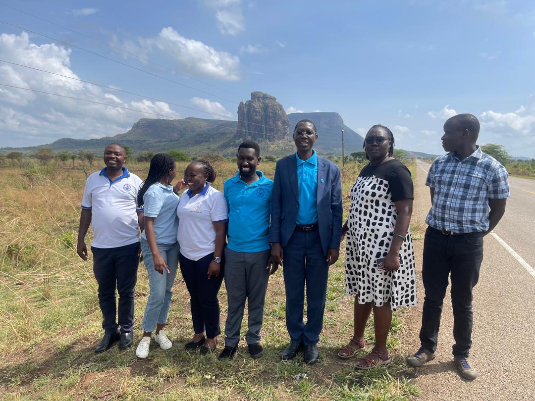 m_kabweru43739's tweet image. Dr Kabweru leading U.M.A NEC to Moroto for the *U.M.A Karamoja AGM* earlier this morning 15th February 2026 infront of *Alerek Rock* in Napak District, Karamoja region, 'One UMA One Agenda'