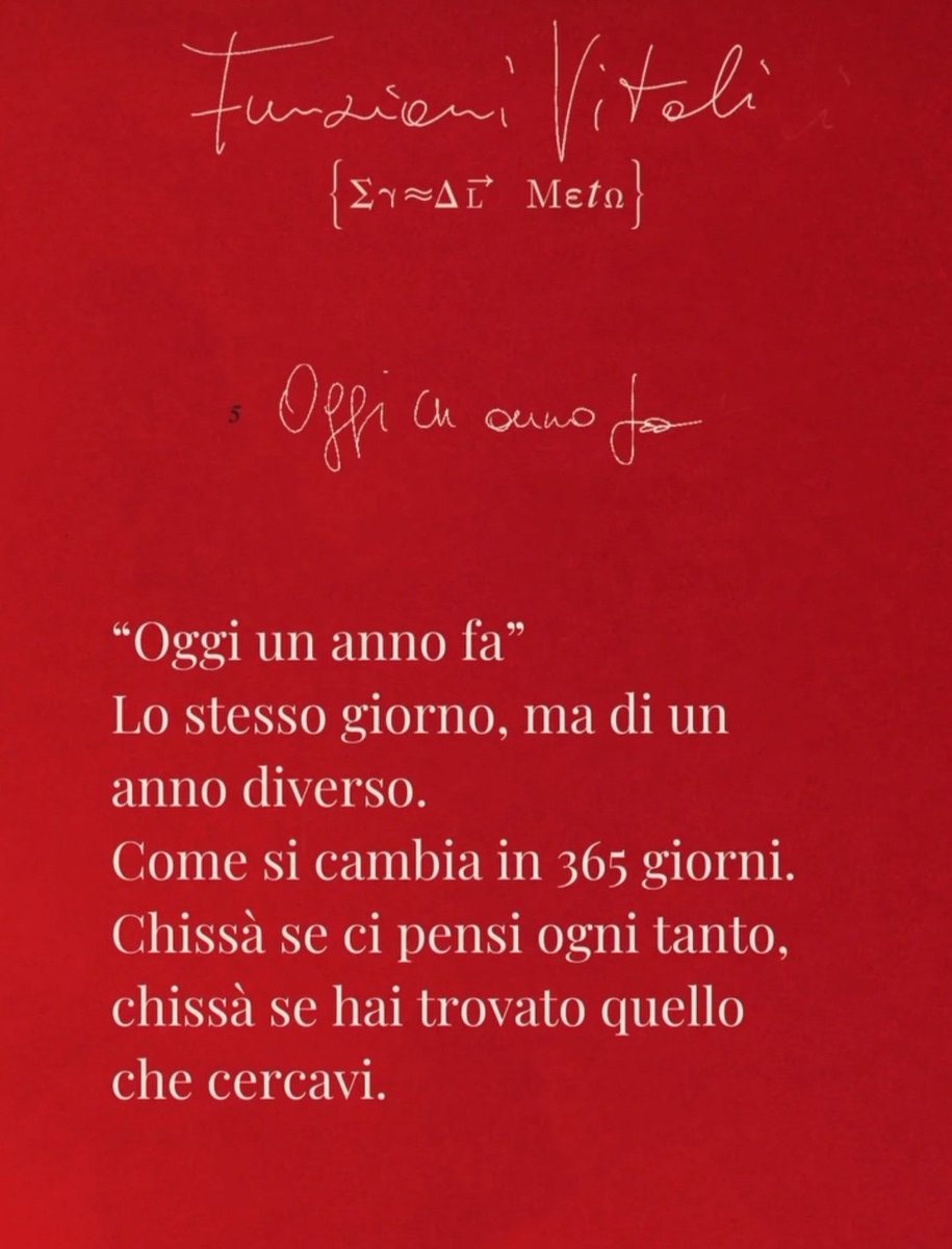 #oggiunannofa 
Lei mi ha colpito subito dal titolo ho sentito un richiamo ,come se fosse già mia, e continuo a pensarlo...sono certa che l' ascolto me me darà solo conferma. 

                          ❤️ 
#ermalmeta #funzionivitali
