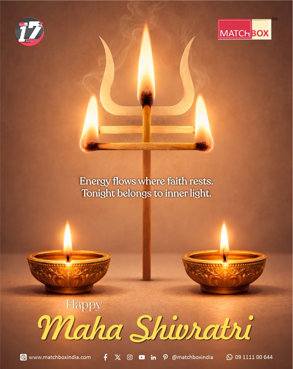 Every celebration begins with faith.
Every experience begins with a vision.
Happy Maha Shivratri from Team Matchbox.
#shivratri #omnamahshivay #shivshakti #bholebaba #mahakaal #mahakaleshwar
#matchbox #matchboxindia #india