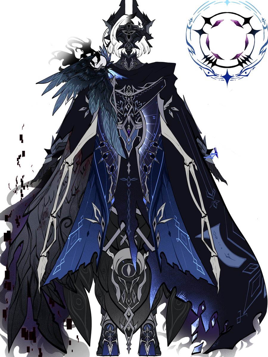 Since I’m making reivens reference sheet..here’s her back design in full …second pic is to show off the back in full without her hair covering it

So what do we think? I did incorporate many details from the game (like patterns and designs)