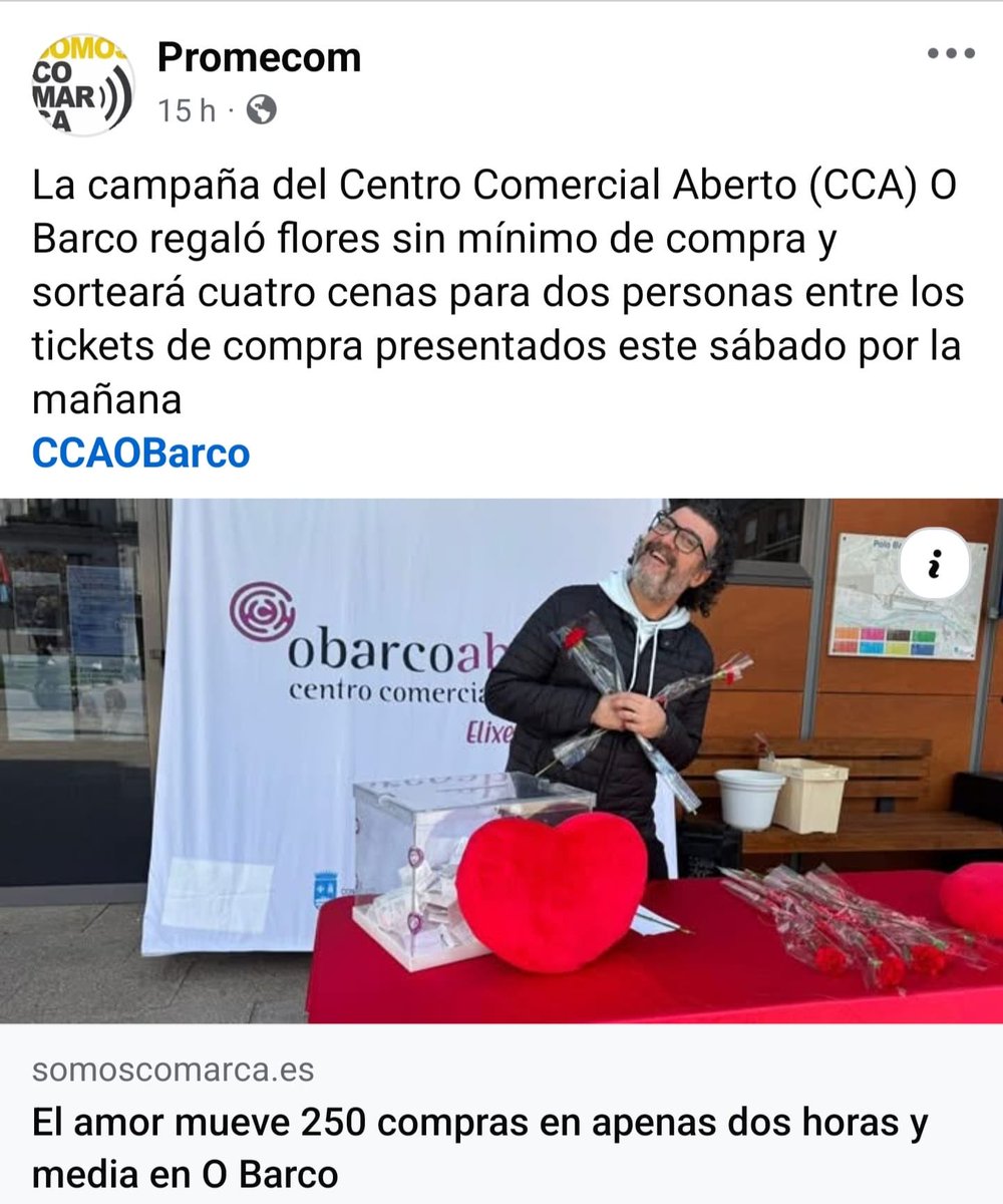 CCAobarco's tweet photo. Así foi san Valentín.
@comerciogalego
#xuntadegalicia https://t.co/X4Be0PL8xa