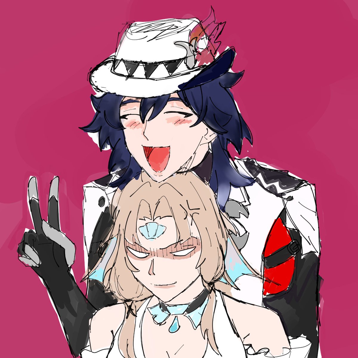 Ashveil and Pearl! 
Just for fun 😊 
#HonkaiStaiRail  #fanart