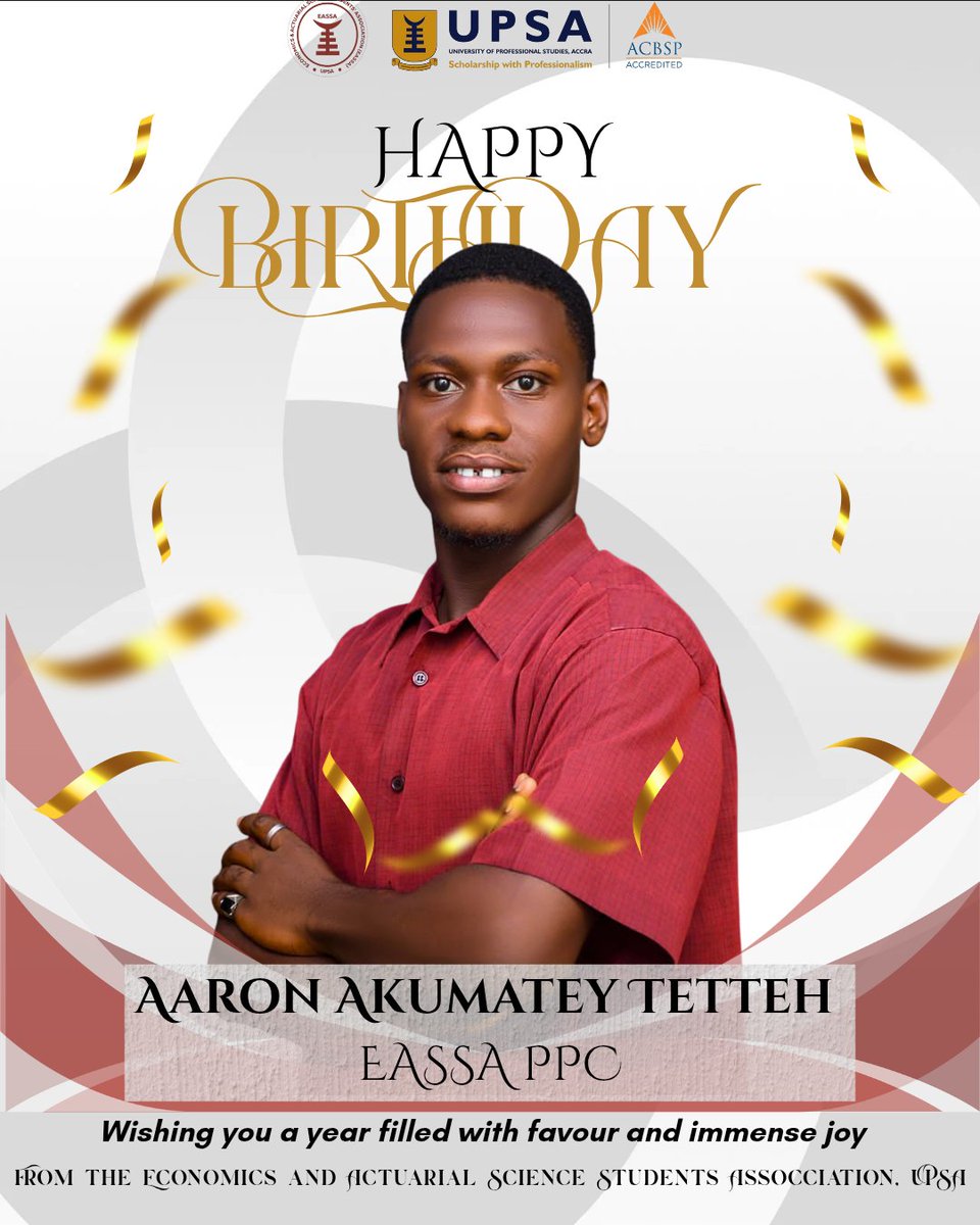 eassaupsa's tweet photo. ♥️🤍♥️🤍♥️🤍🤍♥️🤍♥️🤍♥️

A very happy birthday from all of us at EASSA to Khapable, our Programs and Press Coordinator,  Aaron Akumatey Tetteh. 
Have a blessed day. God bless you 🙏🏾✨️

♥️🤍♥️🤍♥️🤍🤍♥️🤍♥️🤍♥️ https://t.co/k2JkZ74Z4j