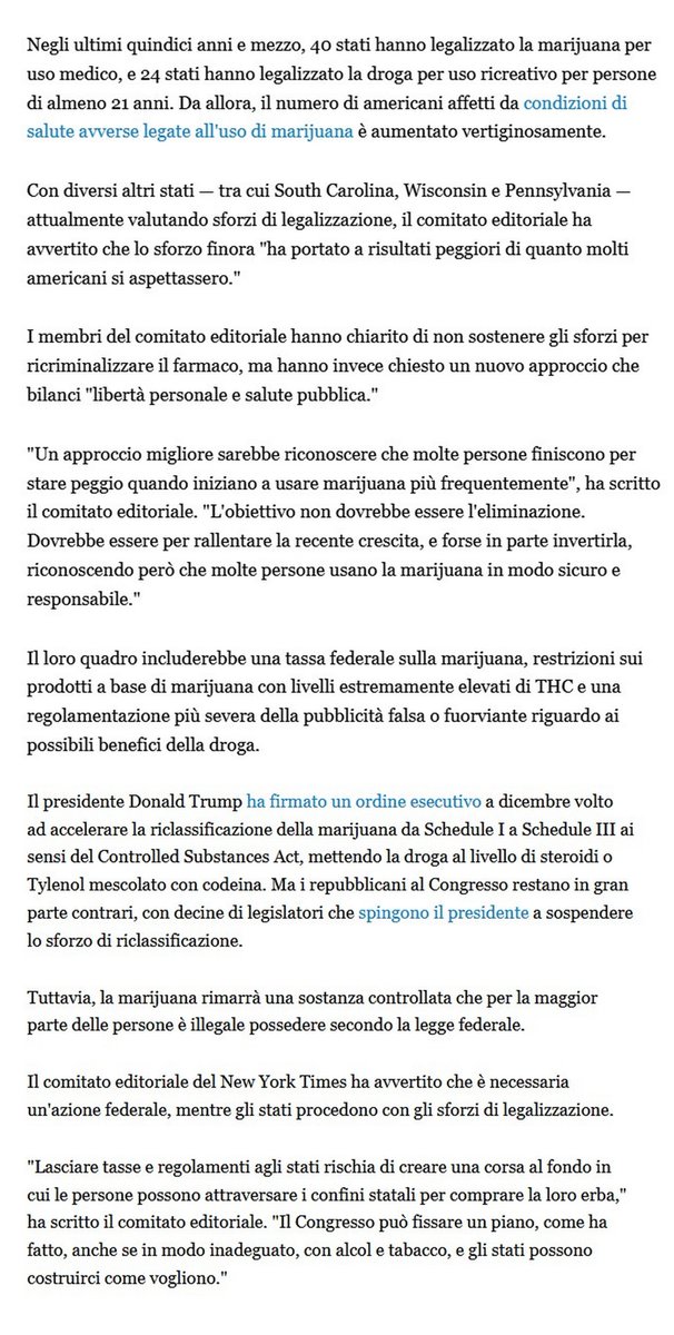homo_ricreativo's tweet photo. Attenzione! Attenzione!  
Qualsiasi droga in mano al #businness  tende a spremere al massimo effetti e profitti.Importante editoriale del New York Times sulle necessarie correzioni di rotta pur restando nella legalità. @politico #sapevatelo #marijuana #cannabis #NewYorkTimes https://t.co/jUa4Jfu6u5