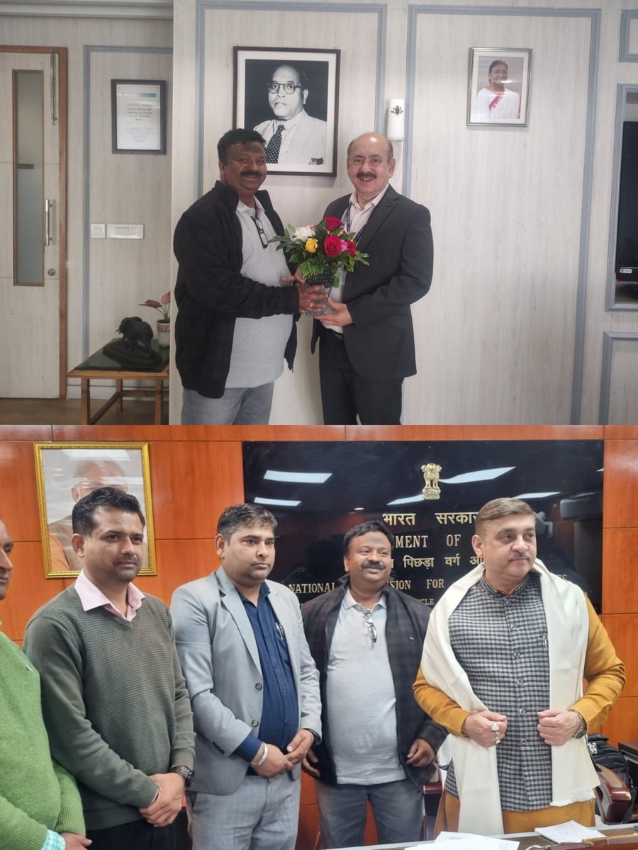 GiobcewA's tweet photo. General Insurance OBC Employees Welfare Association
Date: 11 February 2026

Delegation meet with Sanjay Joshi ji CMD Oriental Insurance Co ltd 
Sh. Buvan Bhushan Kamal ji acting chairperson NCBC New Delhi 
Thanking you 
Ankit Saini 
General Secretary https://t.co/MMpkQ0Uo6Q