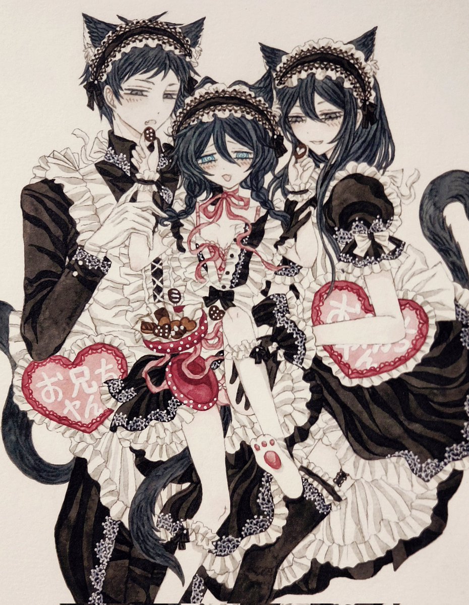 Fragmentsdos's tweet image. 才画完情人节花川玉~🍫🐈‍⬛😽