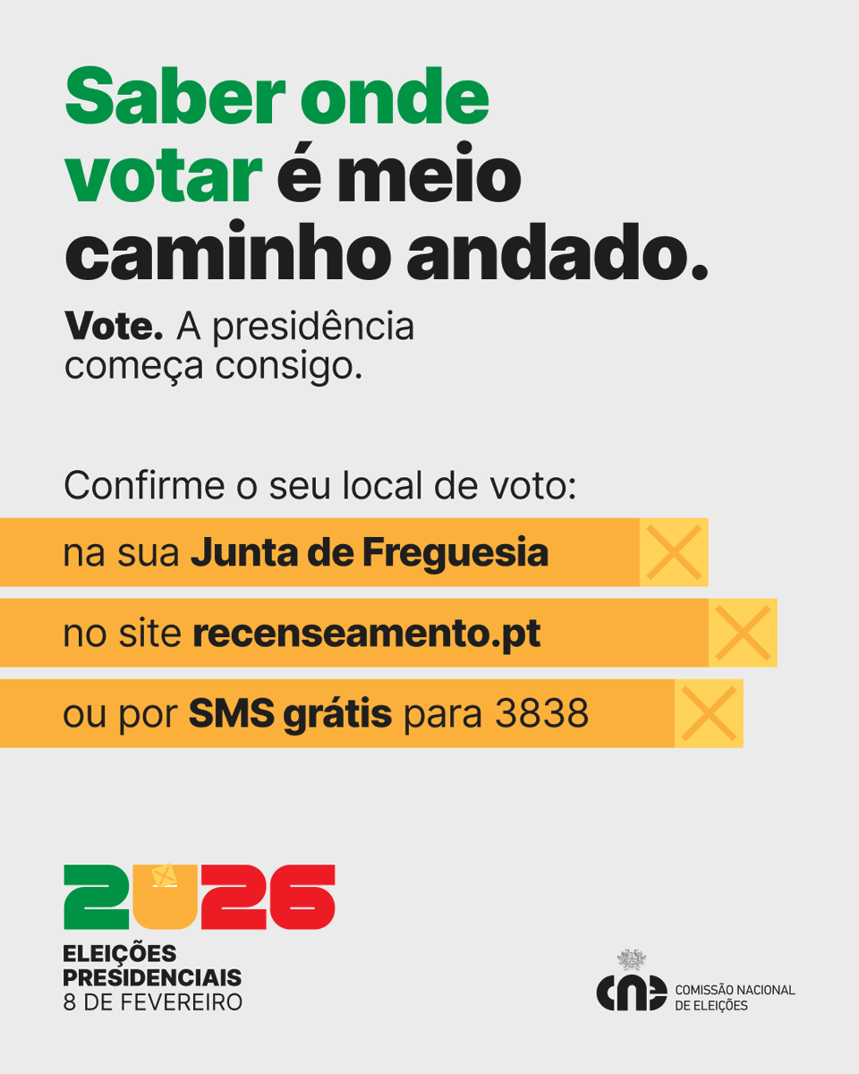 Comissão Nacional de Eleições - Portugal tweet media