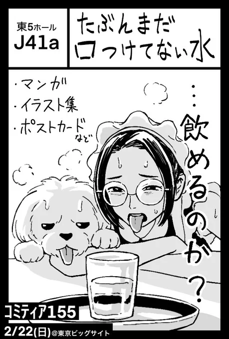 来週末 #コミティア155 に出ます
既刊と、今から何か描いて持ってきます
よろしくお願いします 