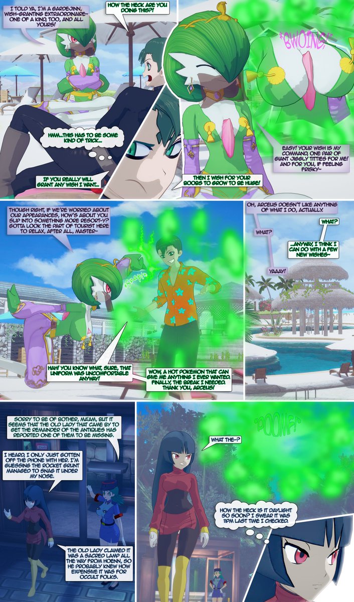 Gardejinn: Mistress of Wishes - Al's Lucky Catch #3-4

Gardevoir Genie! I repeat-GARDEVOIR GENIE!