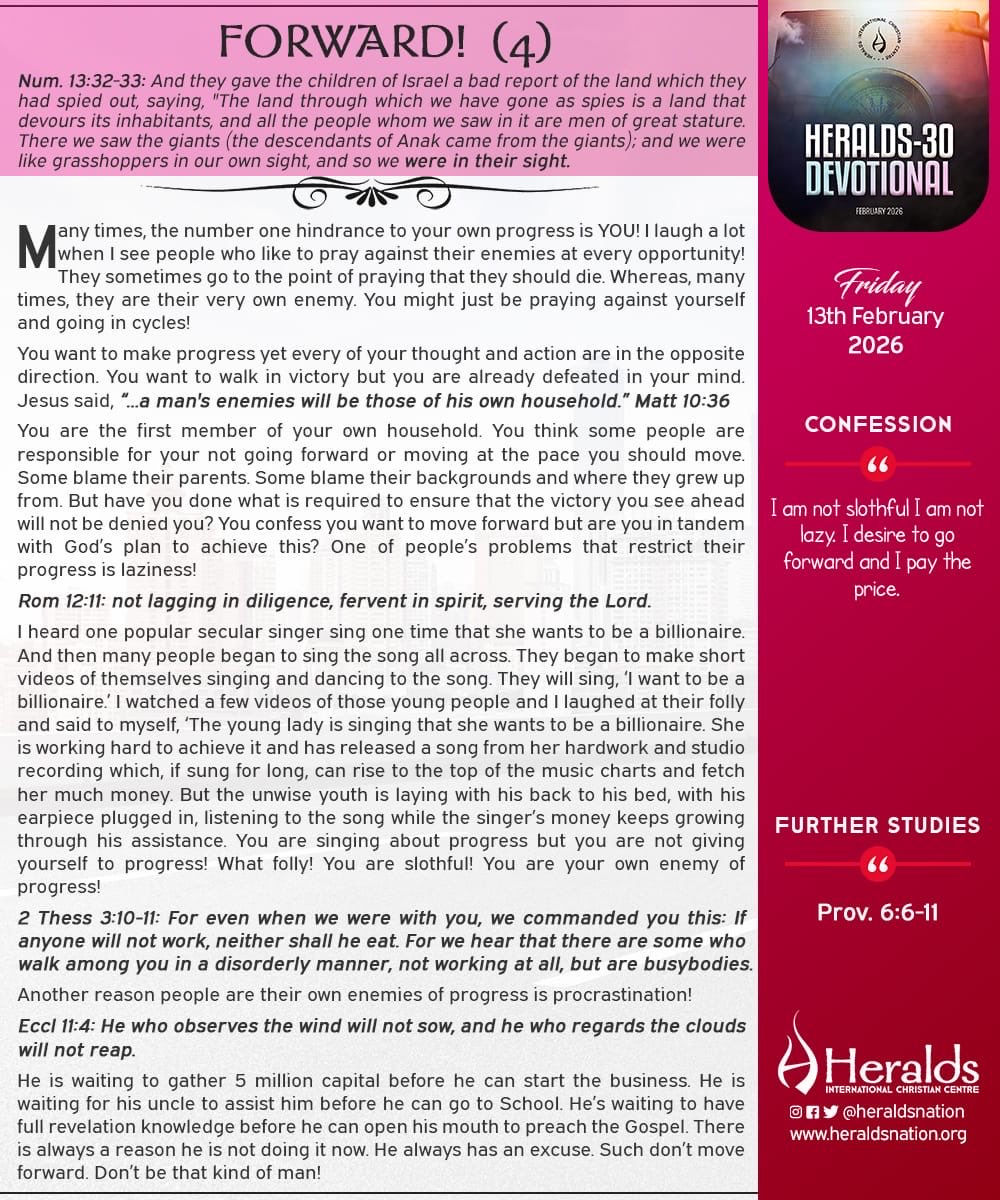 Day 13 of our Heralds Daily Devotional