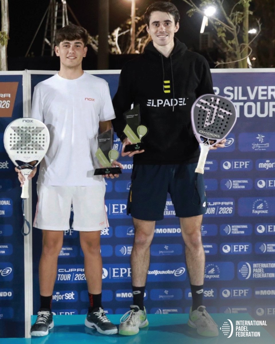 padelfip's tweet photo. A strong run, a deserved title ✨
Congratulations to the Wadi Padel Silver champions 👑🔥
#PadelFIP🌍
#FIPSilver
#WadiPadel https://t.co/doex7GpDTD