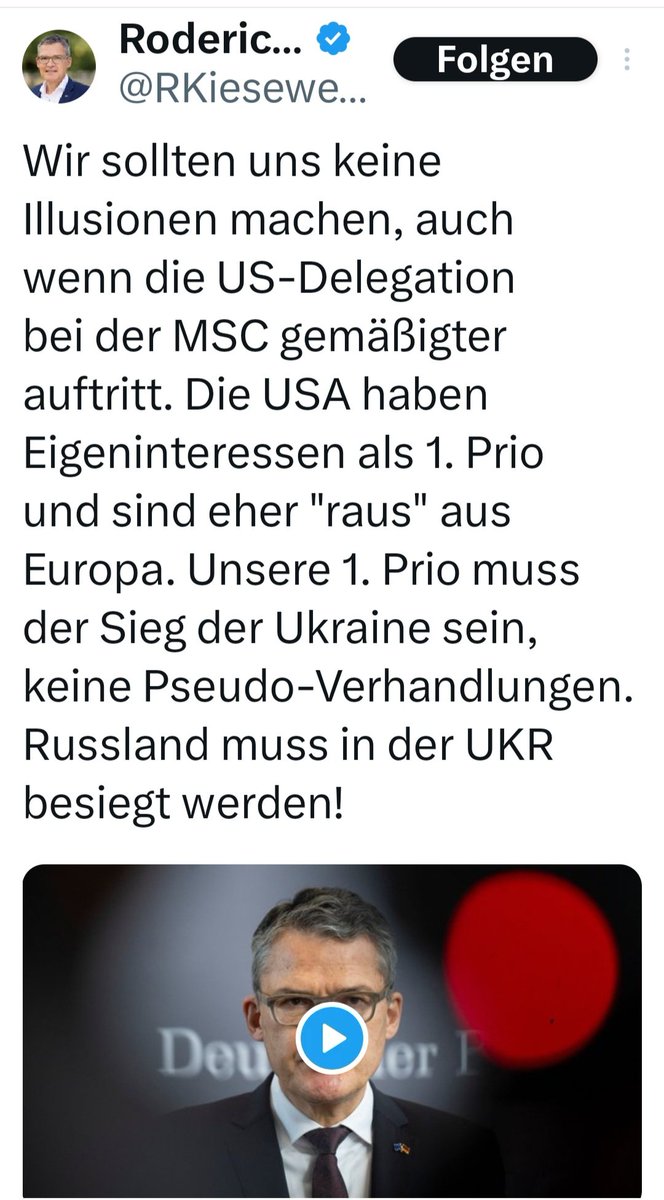 🤦🤣 Kriegerich Rosenwetterer - an seine Intelligenz kommt natürlich niemand heran. #niewiedercdu #Kriegstreiber