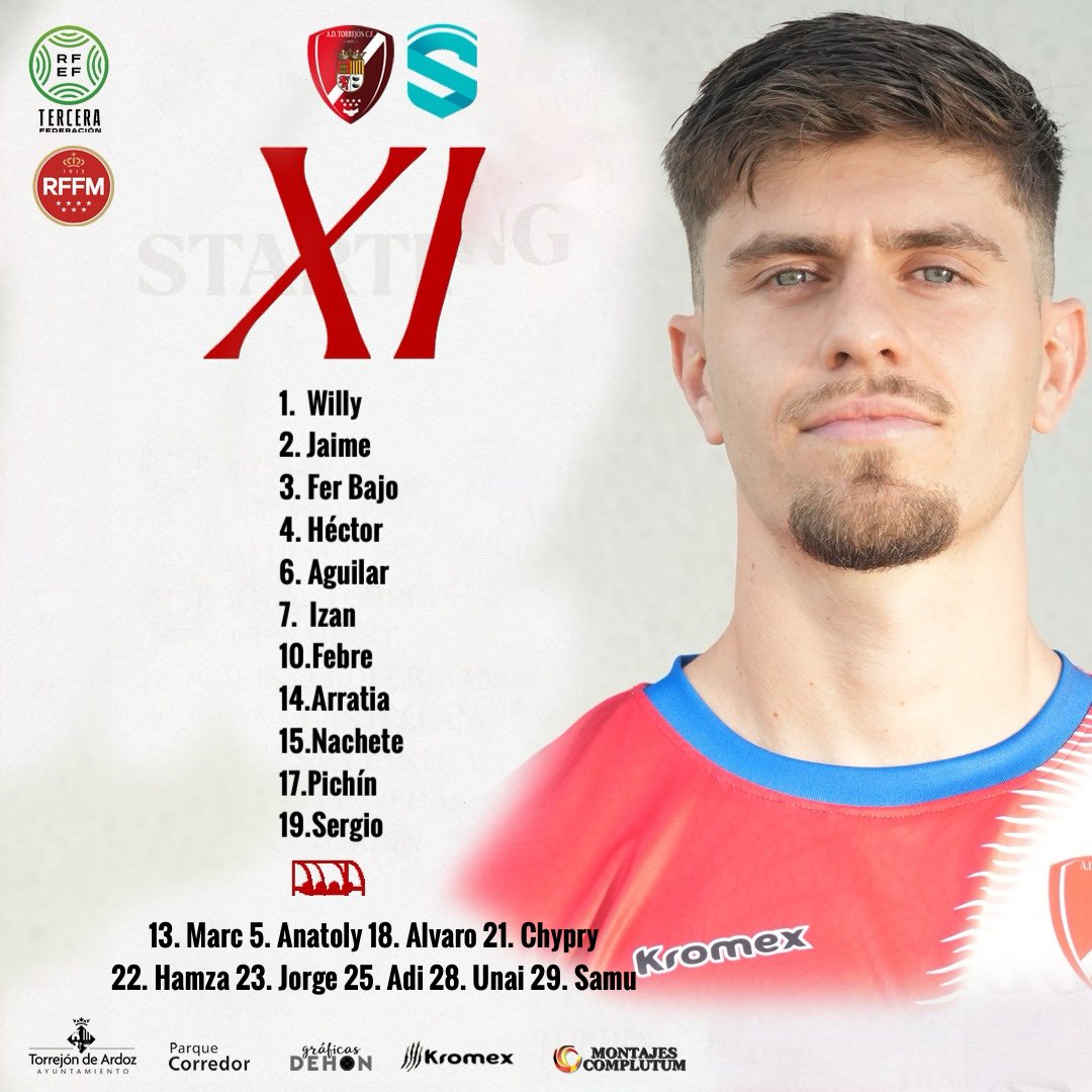 Este es el once para el partido de hoy
<a href="/Siello_Football/">Siello Football Club</a> <a href="/GradaSiete7/">GradaSiete7</a> <a href="/Balon_Tierra/">𝔹𝕒𝕝𝕠́𝕟 𝔸 𝕋𝕚𝕖𝕣𝕣𝕒 ⚽</a>