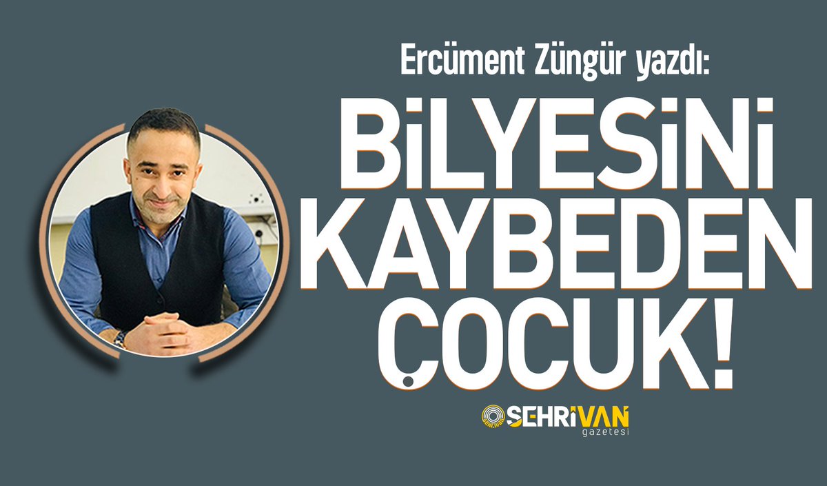 Ercüment Züngür yazdı: Bilyesini kaybeden çocuk!

sehrivangazetesi.com/bilyesini-kayb…
<a href="/ZungurErcument/">Ercüment ZÜNGÜR</a>