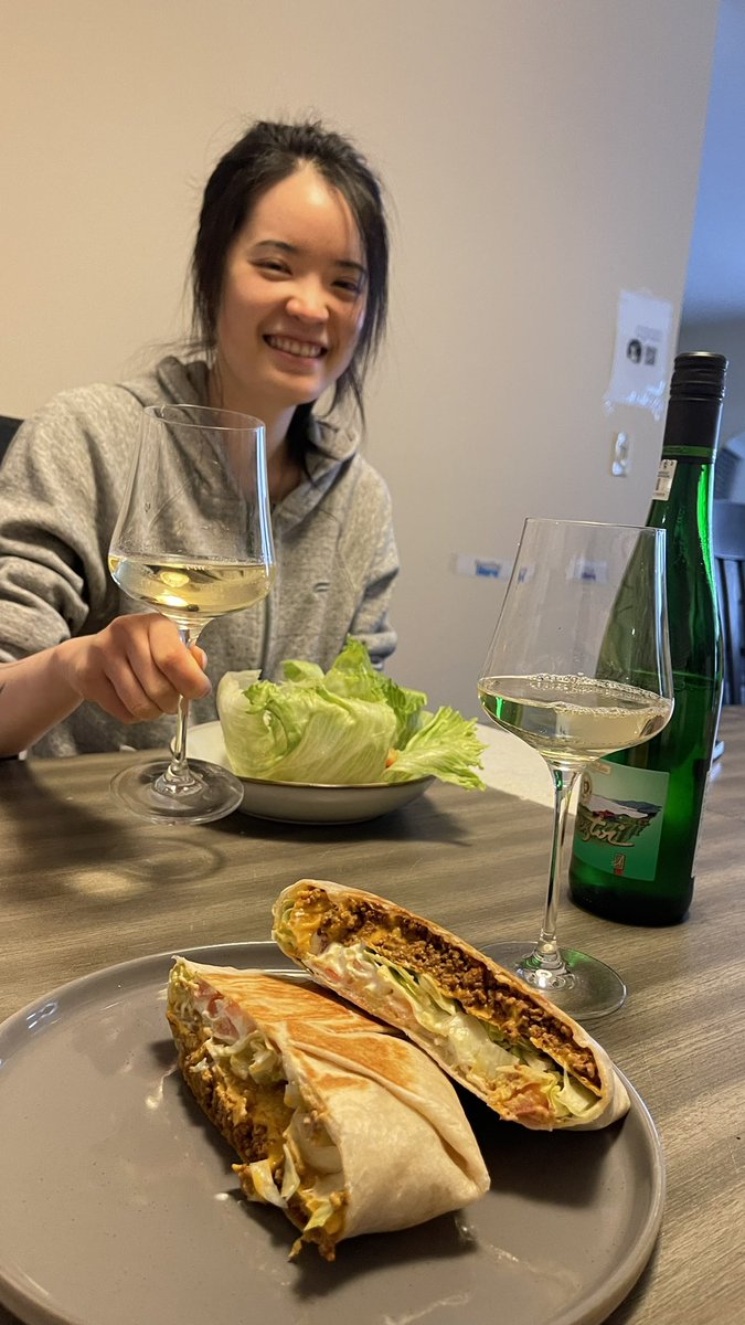 Happy Valentines day to the love of my life and the homemade crunchwrap supreme she made for dinner.