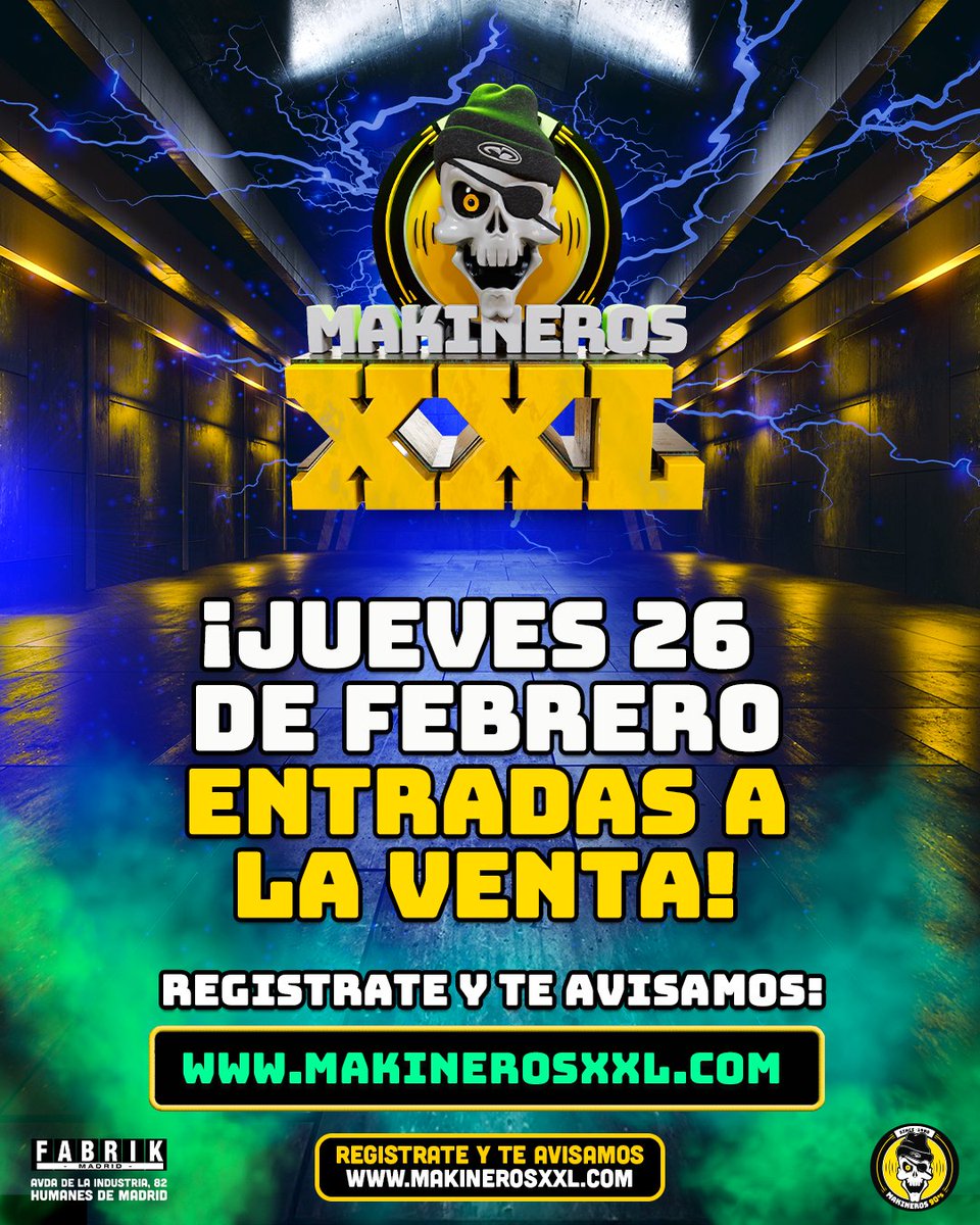 😅 ¿Este año después de la visita de los aliens que más puede pasar en Makineros XXL? Pronto lo descubrirás..
✍🏼 De momento te puedes apuntar en makinerosxxl.com y te avisamos en el momento en el que salen las entradas a la venta, el Jueves 26 de Febrero.