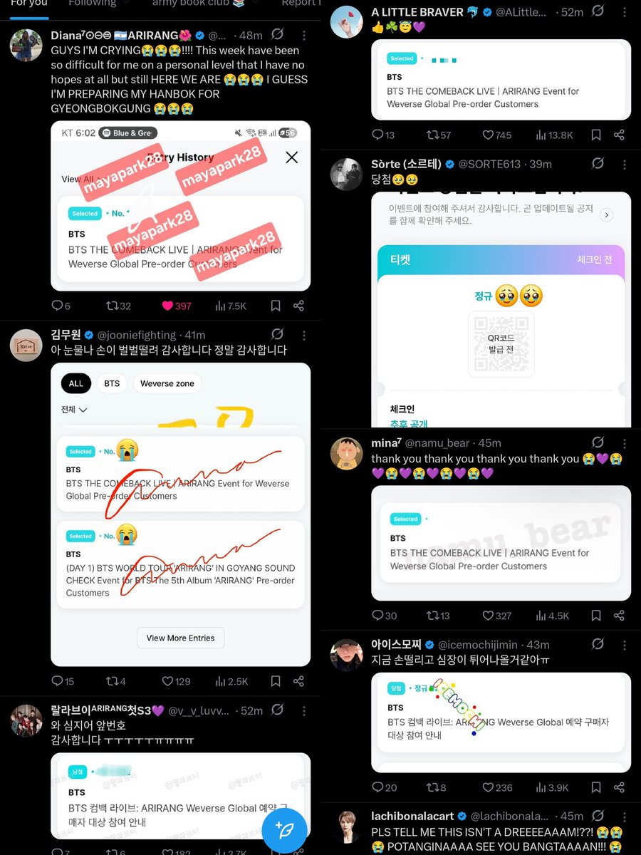 My tl rn: 

😭😭😭