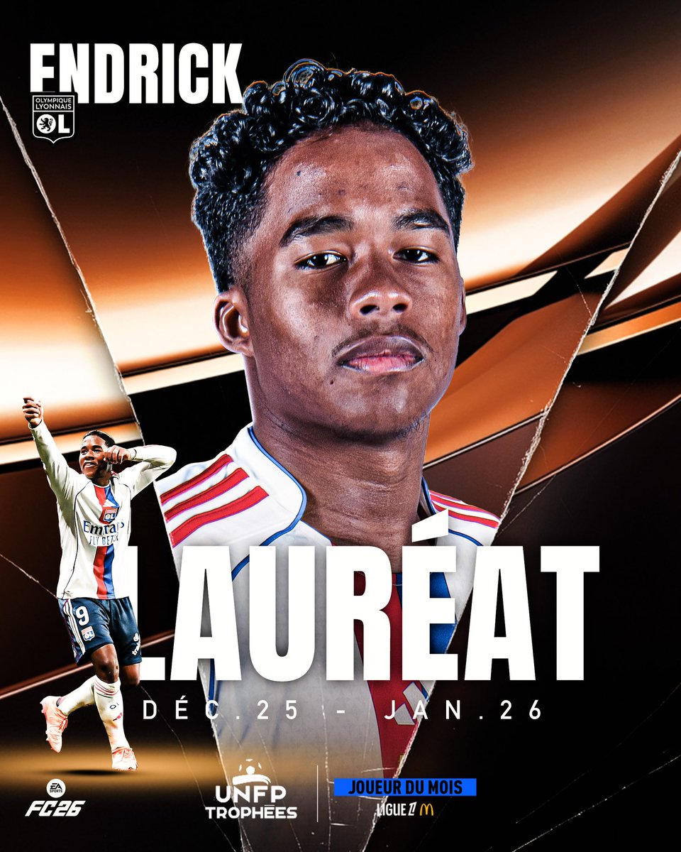 🚨 BREAKING: Endrick is Ligue 1 Player of the Month.

His FIRST month in the league. 🔥