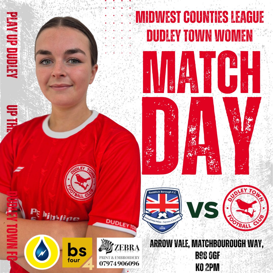 DTWFCOfficial's tweet photo. We are away this afternoon vs. Redditch Borough Women Devs, who are currently top of the table. Kick-off is 2:00 p.m. Weβd love to have your support β€οΈ
#DudleyTownWomenFC #DudleyTownFC #DTWFC #DTFC #UpTheRobins #PlayupDudley #WomensFootball https://t.co/BbmZt6UuWw