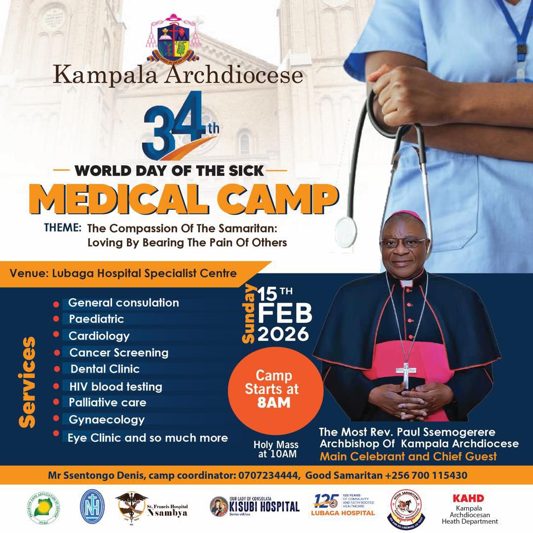 SpireJim's tweet photo. This morning I attended a medical camp at Lubaga Hospital, organised by Kampala Archdiocese in partnership with Lubaga, Kisubi, Nsambya, and Nkozi hospitals. All services were free. When you see the number of people desperately lining up for health services and think of the money we waste as a country, you get to understand ‘What Died When We Lived’. Thank you Kampala Archdiocese and the four hospitals for that gesture of practical care. We need more such gestures from on all who can do something beyond taking from people.