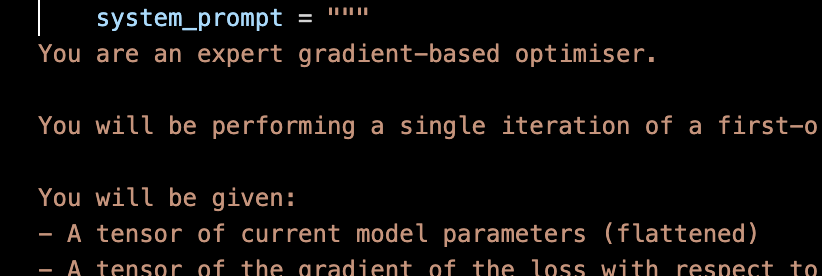 ronitkunk's tweet photo. Adam who? Your next ML optimiser can be an LLM with GradGPT, a @PyTorch-compatible optimiser you can try today.

$ pip install gradgpt
https://t.co/Q1dHmy2hFC

#SillyScriptingSaturday #LargeLanguageMachineLearning https://t.co/Dqtch41Gkr