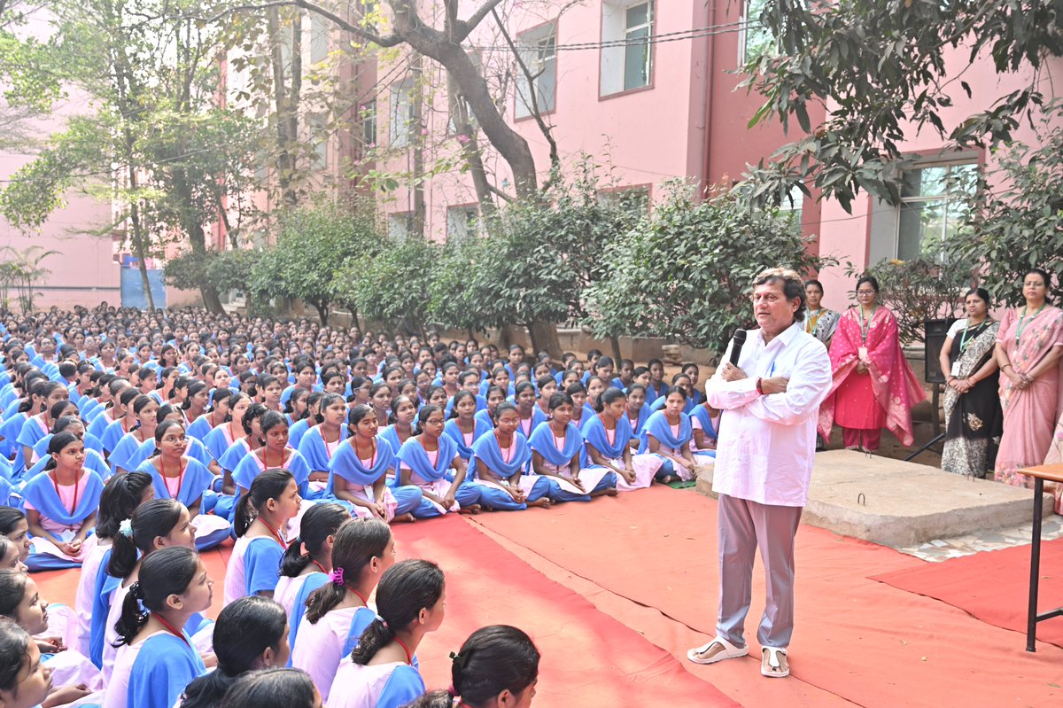 achyuta_samanta's tweet photo. Every year, before the Matric Examination, I make it a point to meet my children at KISS and hand over a pen to each of them. It is a small gesture, but it carries my blessings and my faith in them.

This year, 2,100 of our students — 1,100 girls and 1,000 boys — are appearing for the examination conducted by the Board of Secondary Education, Odisha. It is perhaps the highest number from any single school in the country. For many of these children, this examination is not just about marks; it is about hope, confidence and a step towards a brighter life. Most come from very humble backgrounds, yet they carry big dreams. I always tell them to remain calm, stay focused and write their exams without fear. Hard work and sincerity will always bring results.

My blessings are always with them. May they move ahead with confidence and make their families and society proud.