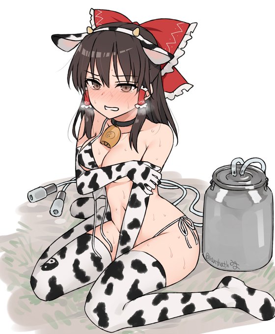 牛柄ビキニ霊夢さん 