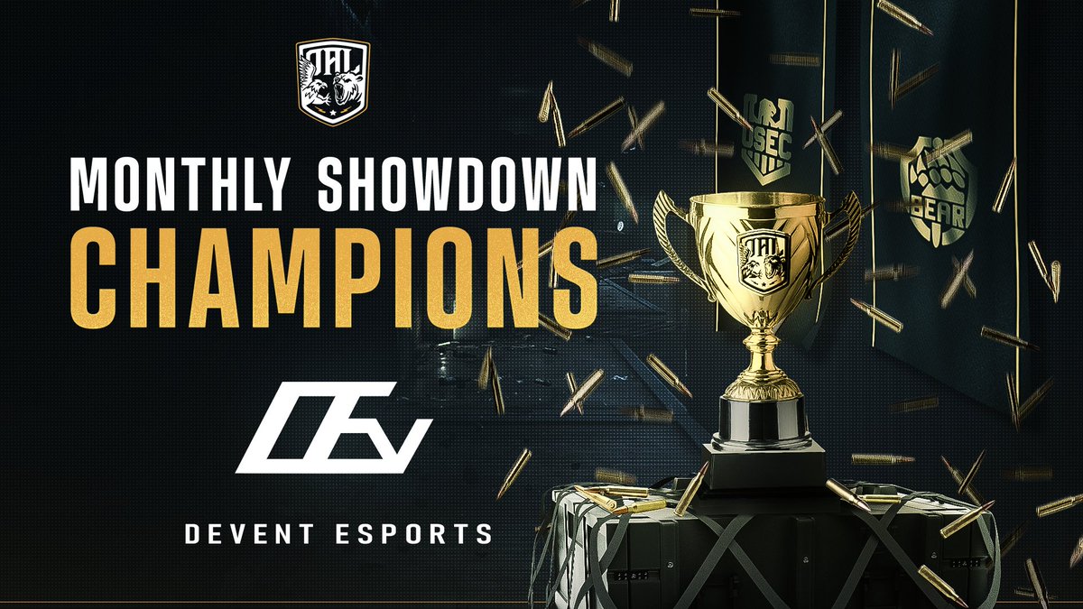 OAL_EFT's tweet photo. After 5 weeks of competition @Devent_Esports become OAL Season 9 Champions! 🏆

🥇Devent 
🥈Parabellum
🥉Demonic Genius
4⃣ Devision
 
#OAL | #TarkovArena https://t.co/2JzEpcqYRg