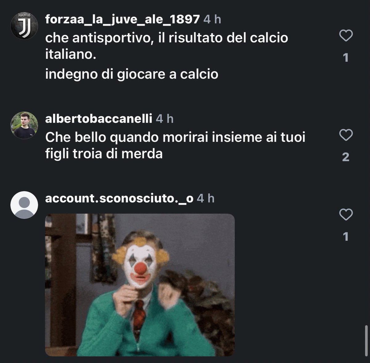 scvgIia's tweet image. alcuni dei commenti sotto l’ultimo post della moglie di #Bastoni

l’hanno presa bene