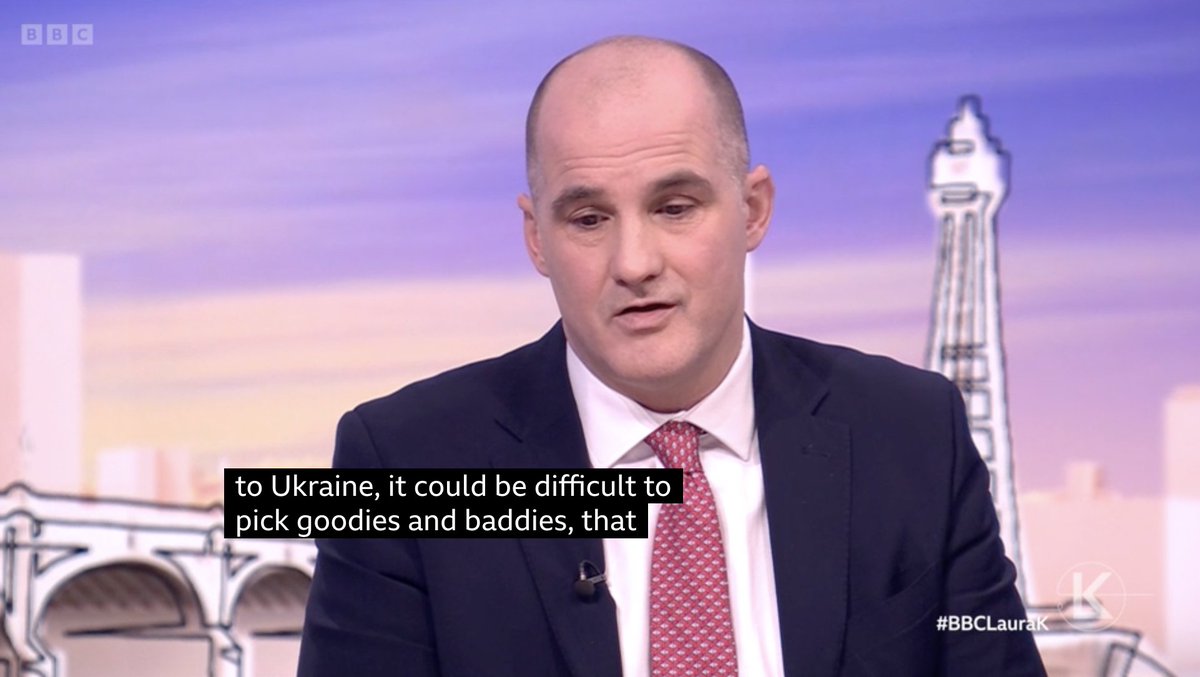 Nonetheless I wasn't aware of the Farage statement which LK asked about, so that's worth getting out there

According to LK, this week Farage said that it was hard to pick the goodies vs the baddies ( despite the Russian invasion of Ukraine &amp; Russo-UA war which started 2014)