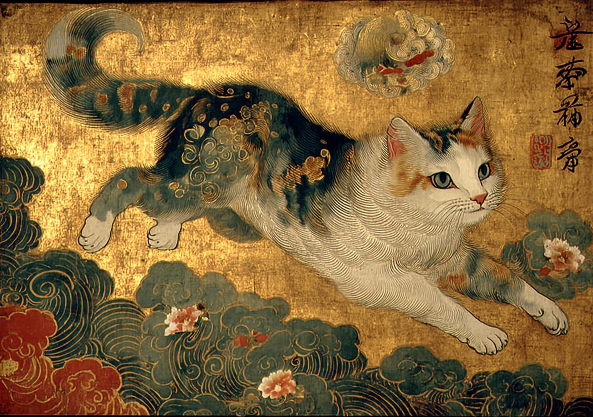 ukiyoecat's tweet photo. モフモフ

#Ukiyoe
#JapaneseArt
#CatArt
#GoldArt
#浮世絵猫 https://t.co/6iDTZqXavX