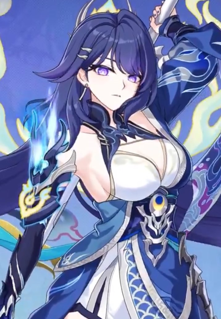 この表情、別世界軸雷電顔を彷彿とさせますが、この世界の雷電芽衣は「辛いことを乗り越えた先にたくさんの仲間がいる世界線」なので、この雰囲気で、おそらく、笑います、やばい、やばい、やばい