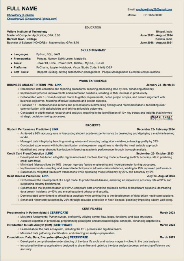 WhitmanXAI's tweet photo. This CV helped many people getting a interview calls from Google, Amazon, Microsoft, Netflix, Apple and others.

I am sharing the exact ATS editable templates with you

Retweet &amp; Reply "CV" to get it for free

[Must be following] so that I can DM you https://t.co/kRQCpLuvU7