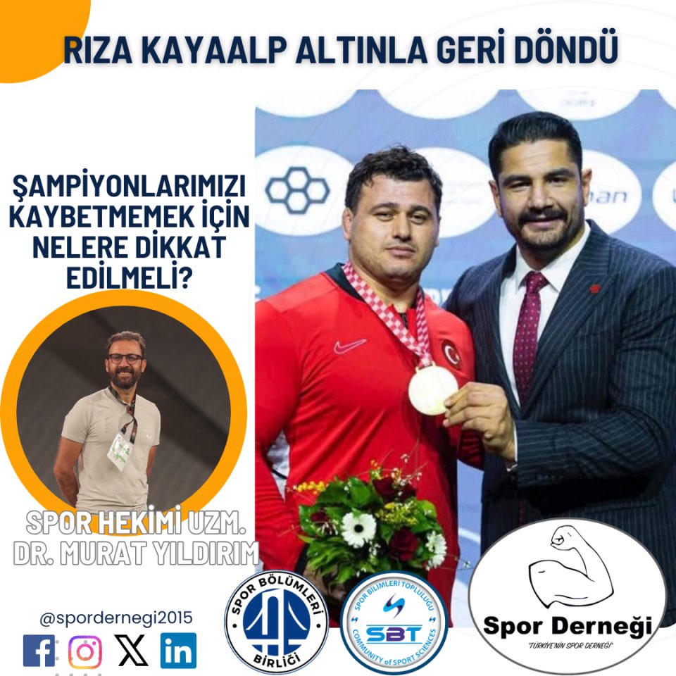 🥇Minderlere geri döndüğü ilk müsabakada Zagreb’de altın madalya ile dönüş yapan Şampiyon #RızaKayaalp şaşırmadı. Peki şampiyon sporcularımızı bundan sonra kaybetmemek için idari anlamda ne gibi tedbirler alınmalı?<a href="/sbt2015/">Spor Bilimleri Topluluğu</a> 

spordernegi.org.tr/sampiyonlarimi…