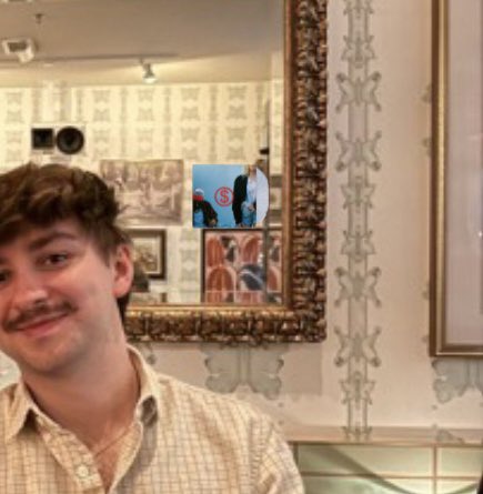 the slayyyter vinyl in the back?