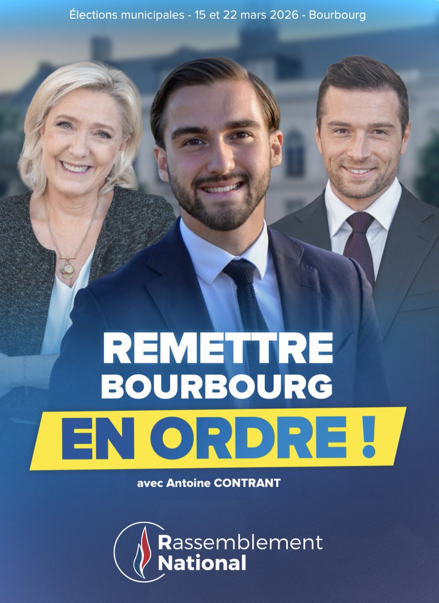 🚨Dans 1 mois, on remet Bourbourg en ordre ! 

➡️ Le 15 mars, dans 1 mois jour pour jour, aura lieu le 1er tour des élections municipales. 

Cette élection a une importance capitale pour notre avenir. Chaque voix va compter. 

À Bourbourg, le changement est urgent ! 

#RN