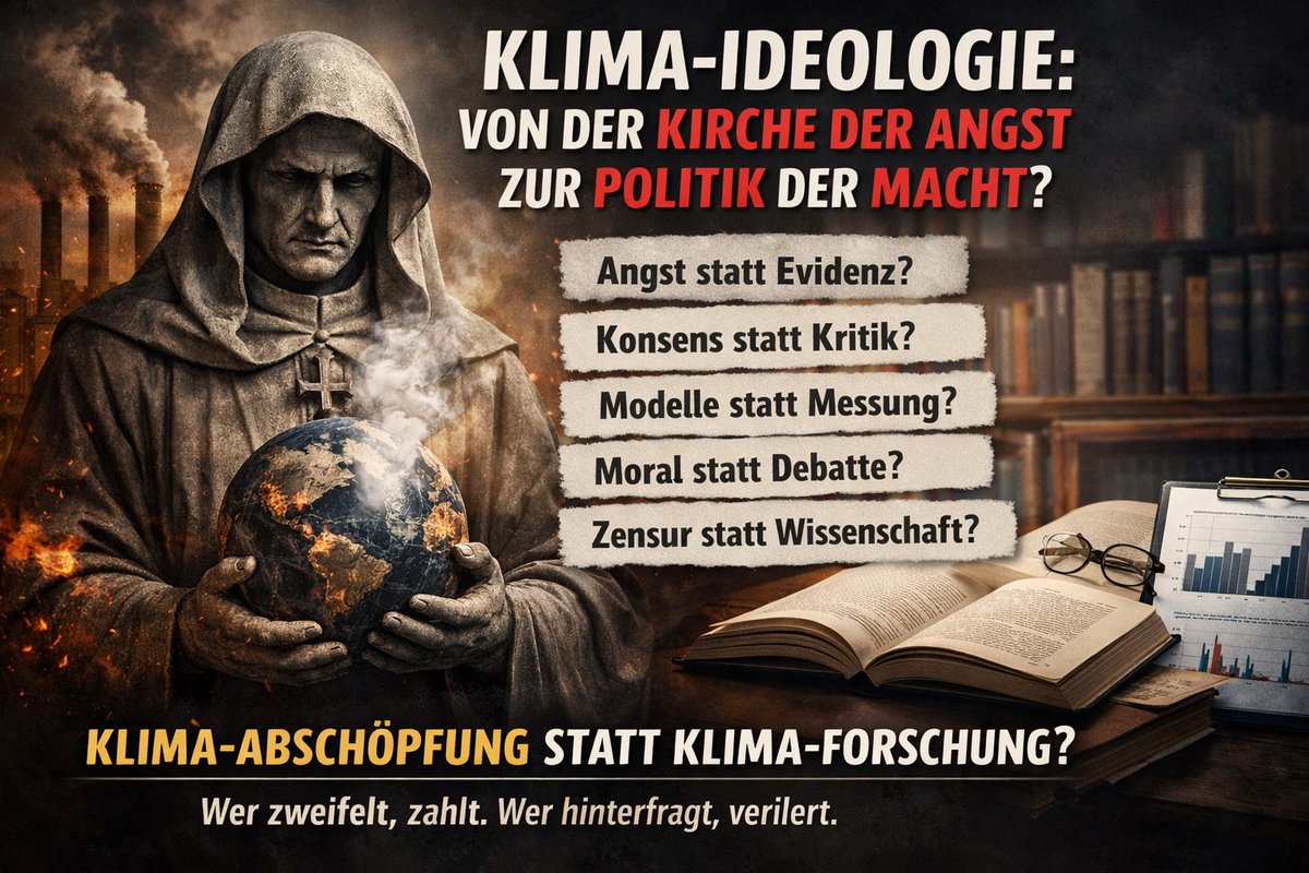 Klimawandel wurde in den USA nicht beendet. Beendet wurde – vorläufig – die bequemste Einnahmequelle der Klima-Priesterschaft: das staatlich sanktionierte Monopol, aus Unsicherheit Gewissheit zu pressen und aus Gewissheit Gehorsam zu machen. Physik bleibt Physik. Aber die