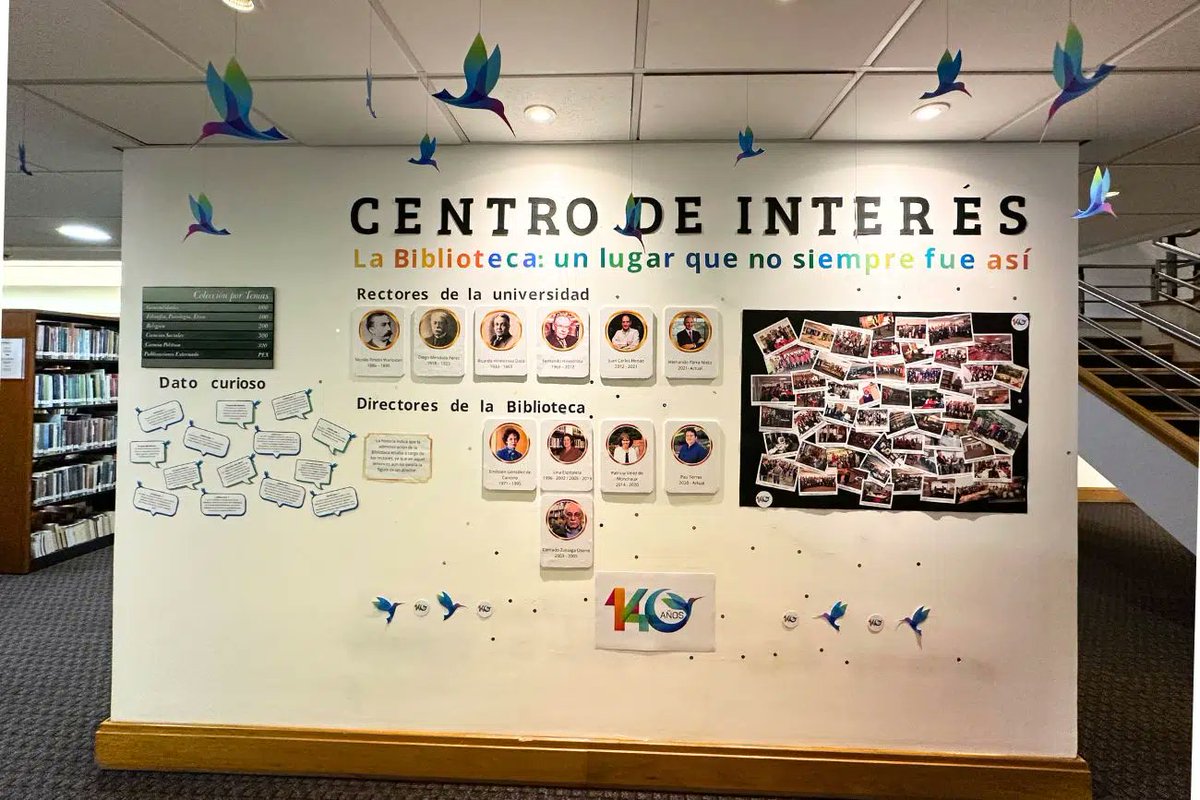 HSierraPorto's tweet photo. Hoy, cuando vengan a nuestro campus a celebrar los 140 años de la Universidad Externado de Colombia, no olviden pasar por la biblioteca y visitar su centro de interés, un lugar que resalta la historia, el pensamiento y la proyección académica institucional. #140Razones @UExternado
