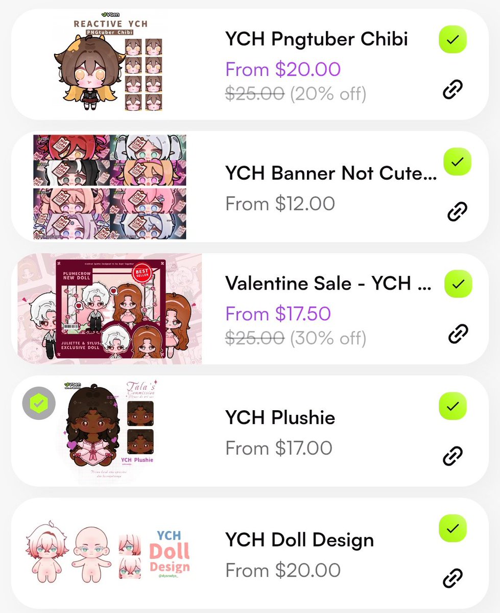 ↻+♡ are appreciated 
VGen commissions are open! 🌼
🍀 YCH Not Cute Anymore 
🍀 YCH Pngtuber Chibi (20% off)
🍀 YCH Doll Box (30% off)
🍀 YCH Doll Design 
🍀 YCH Plushie 
Feel free to check them out 
VGen: vgen.co/dysradys

#VGenComm
#Vgen #VGenArtist