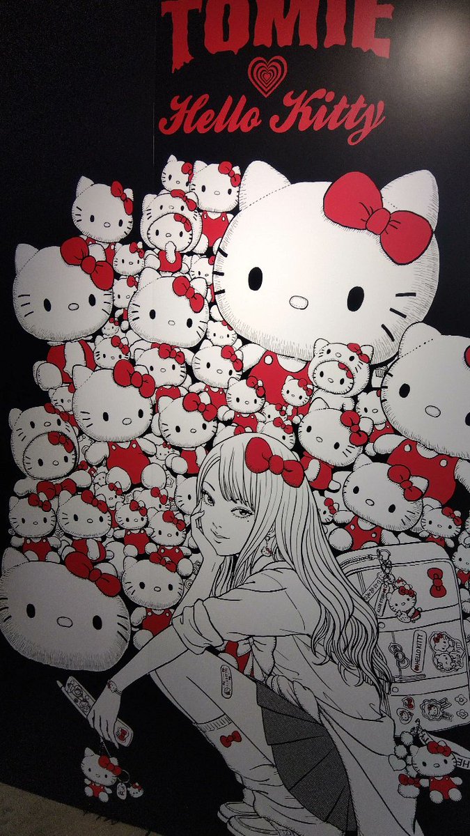 PARCO行ったら キティちゃん✕伊藤潤二さんのコラボ 富江キティしてて