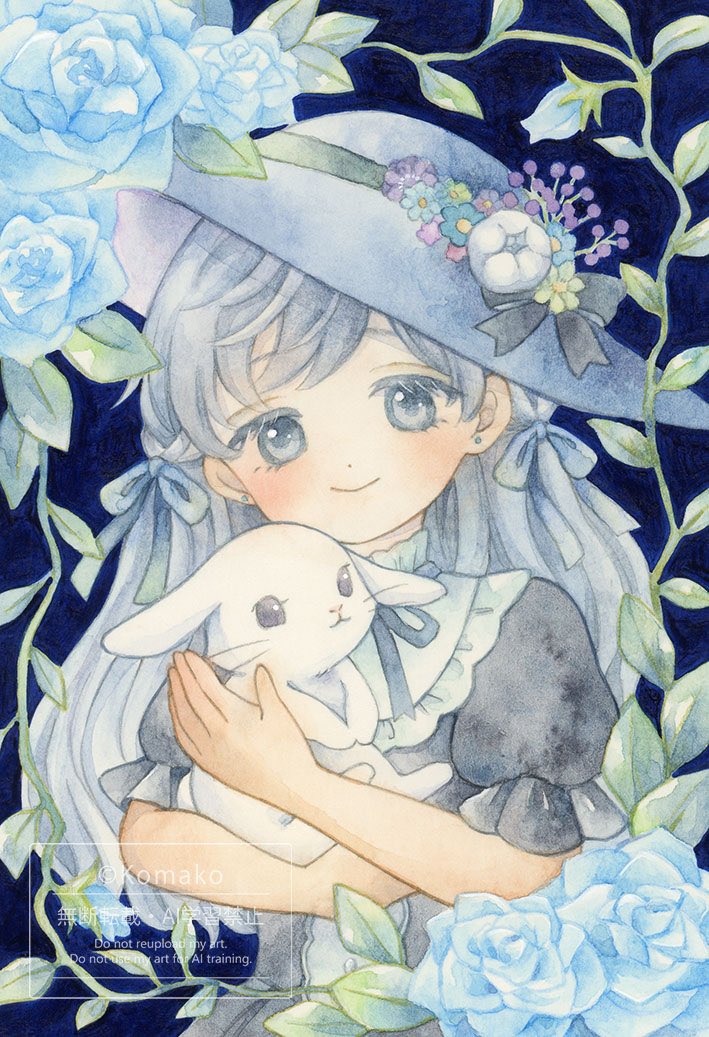 「青の箱庭で」

青い薔薇に囲まれて🐰💐

#青の虜展3 に出展する額装作品🦋