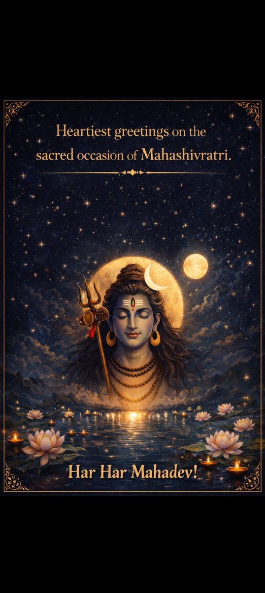 भारतीय खाद्य निगम क्षेत्रीय कार्यालय कोलकाता की ओर से महाशिवरात्रि की हार्दिक शुभकामनाएँ
#हरहरमहादेव  #महाशिवरात्री