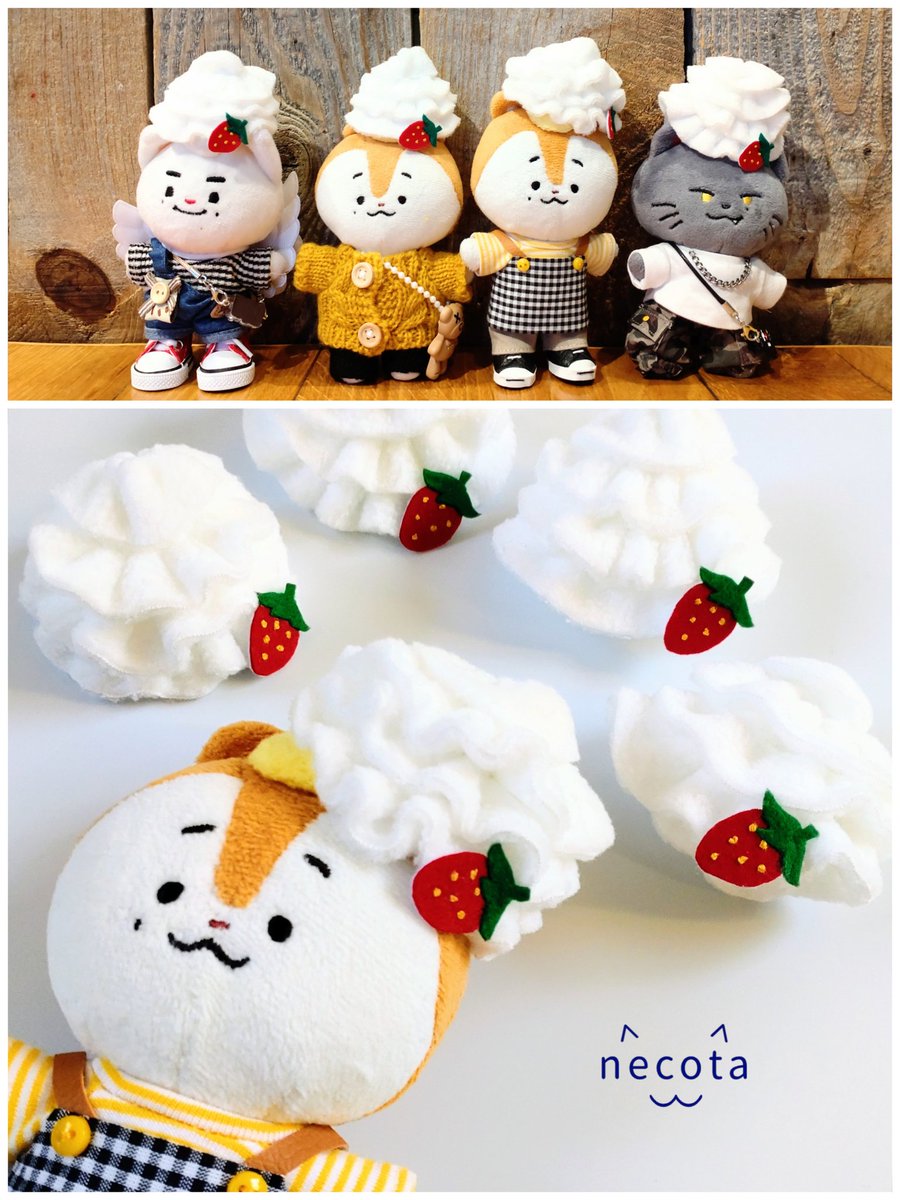 ぬい用小物🐹💛 2026/02
クリームたっぷりのパンケーキを食べに行くことになったのでホイップ作りました😎
#VANNER #배너 #VANNEE #ぬい活