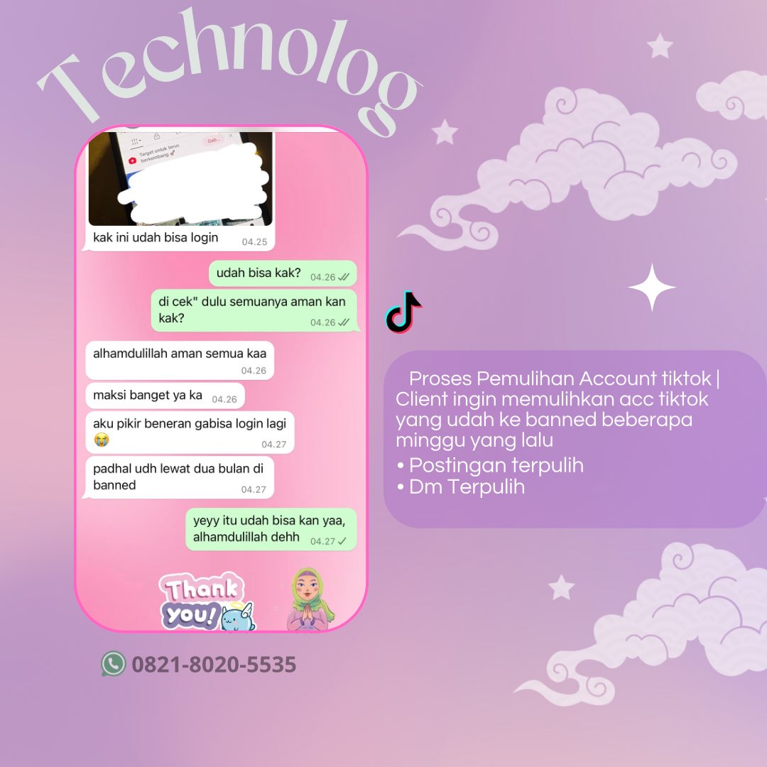 liseutte's tweet image. JASA PEMULIHAN AKUN \ UNSUS UNSUSPEND &amp;amp; HAPUS AKUN SOSMED

✅ LUPA PASWORD/KE HACK
✅ JASA SADAP WA/ LACAK LOKASI
✅ JASA HAPUS AKUN
✅ JASA HACK/PULIHKAN AKUN EMAIL,GMAIL,INSTAGRAM,TWITER, FB,TIKTOK,ALL SOSMED

fast respon, trusted
wa.me/+6282180205535