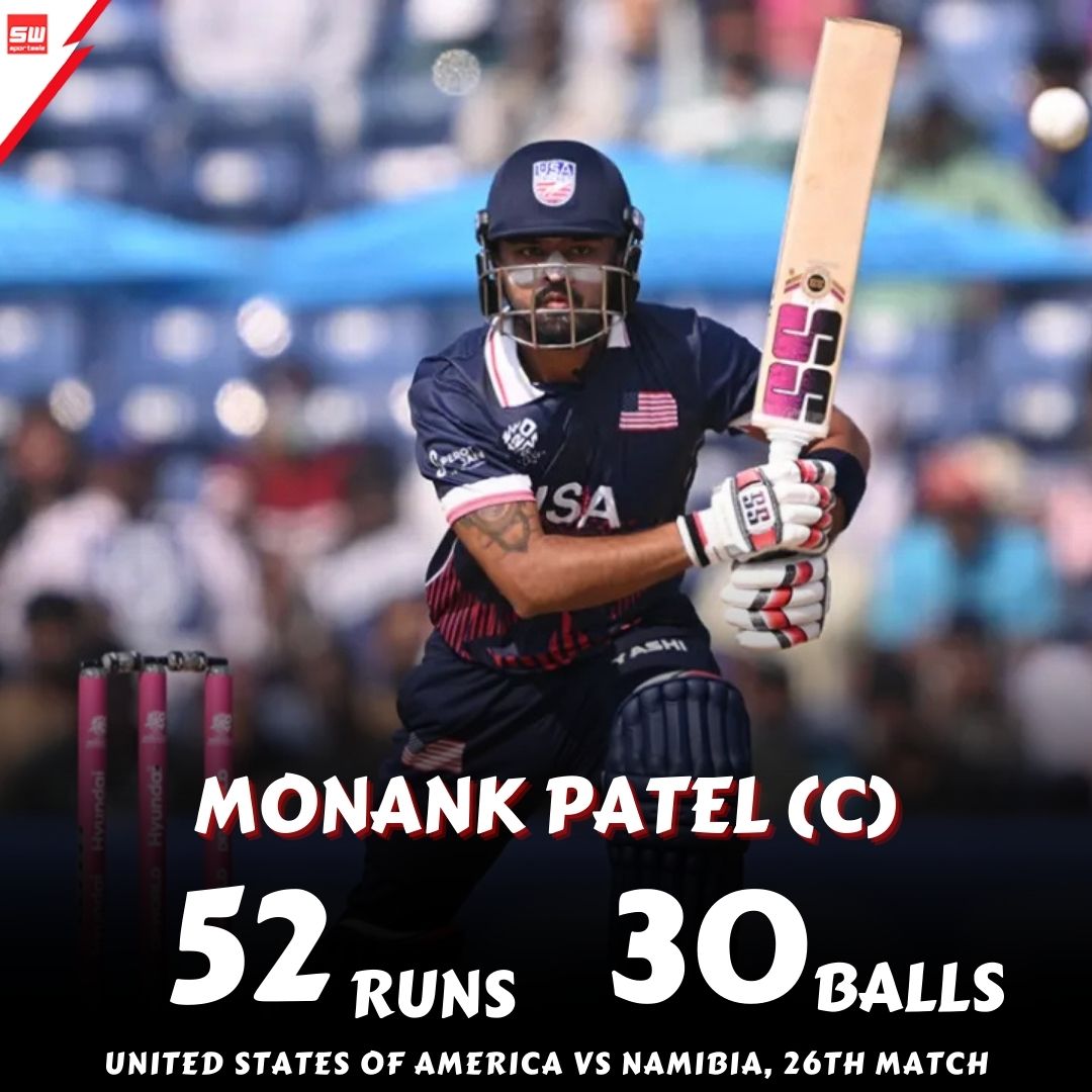 mysportswiz's tweet photo. Captain’s knock!
Monank Patel (c) – 52 runs off 30 balls
https://t.co/7Wm3X0Tlrs
#IndiaandPakistan #SuryakumarYadav #ICCT20WORLDCUP #INDvsPAK #Colombo #Kuldeep #Varun #UsmanTariq #T20WC26 #Ahmedabad #AbhishekSharma #Kolkata #Mahashivratri #WIvsNEP #CricketNews #Sportswiz https://t.co/SWZYx6Cp7y
