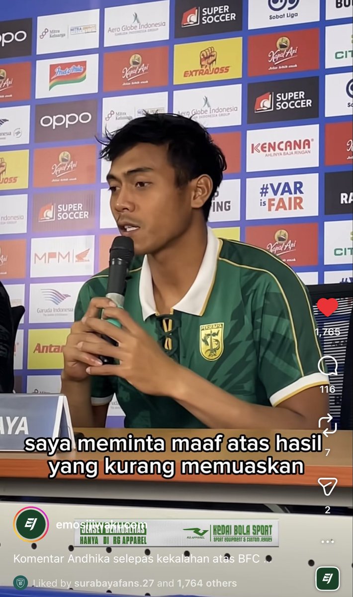 Berat, sekalinya starting langsung kalah memutus catatan tak terkalahkan, di kandang pula,

Kalau lihat replay golnya cukup sulit, ditambah kondisi GBT yang hujan badai kemarin.. 

Semangat cak Dhik,
Bangkit lagi

Via <a href="/emosijiwakucom/">EMOSI JIWAKU</a>