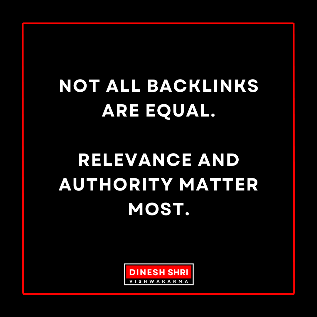 DINESHSVI's tweet image. Not all backlinks are equal.

Relevance and authority matter most.

#SEO #LinkBuilding #AuthoritySEO #Backlinks #DineshShriVishwakarma