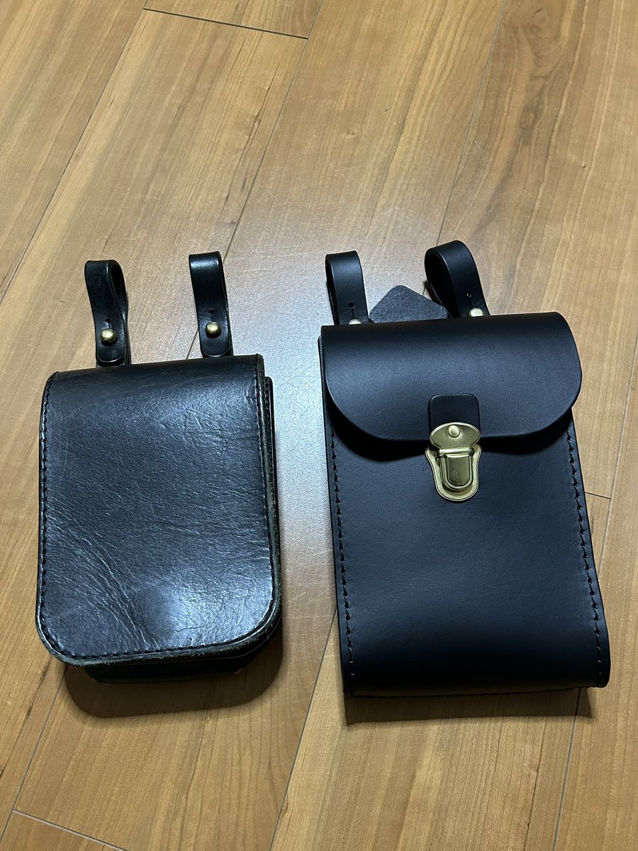 極美品　超希少　HERZ　ヘルツ　サライ　コラボ　ベルトポーチ　ブラック 20年近く愛用してきたHERZのベルトポーチがさすがにボロボロになり底も